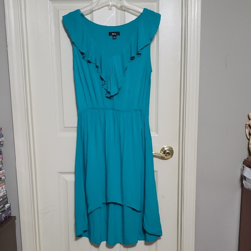 Aqua Ruffled Dress
